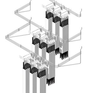 Southern Imperial 1.25 in. H X 22 in. W Silver Organizer Rack Metal