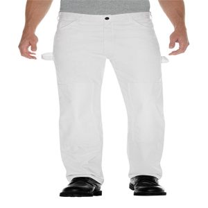 Dickies Men's Double Knee Pants 30x32 White
