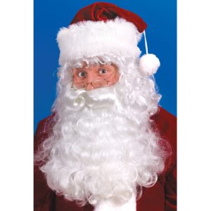 Fun World Red/White Wig & Beard Set Christmas Santa Suit