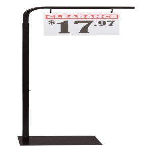 Kinter 52 in. H X 10 in. W X 14 in. L Black Sign Industrial Display Stand Aluminum