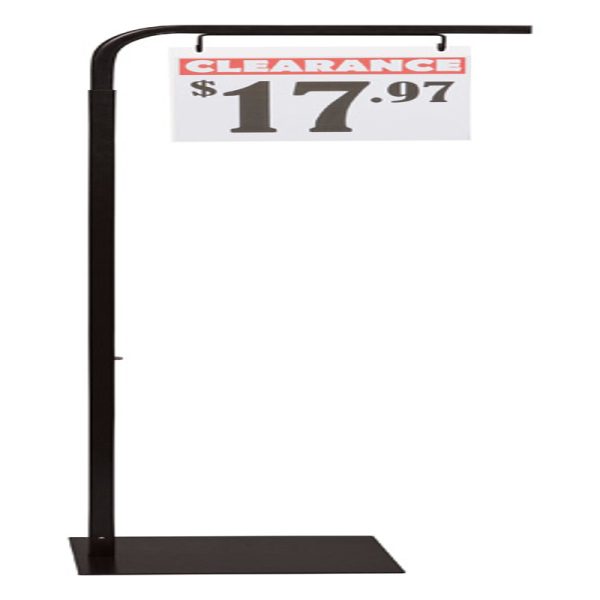 Kinter 52 in. H X 10 in. W X 14 in. L Black Sign Industrial Display Stand Aluminum