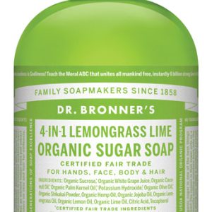 Dr. Bronner's Organic Lemongrass Lime Scent Sugar Scrub 12 oz