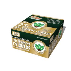 Holiday Bright Lights LED C9 Green 25 ct Replacement Christmas Light Bulbs