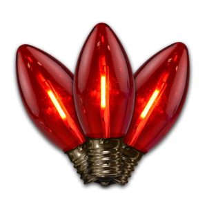 Holiday Bright Lights LED C9 Red 25 ct Replacement Christmas Light Bulbs 0 ft.