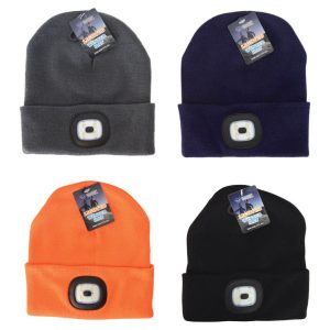 Diamond Visions Beanie Lighted Winter Hat Assorted Colors One Size Fits All