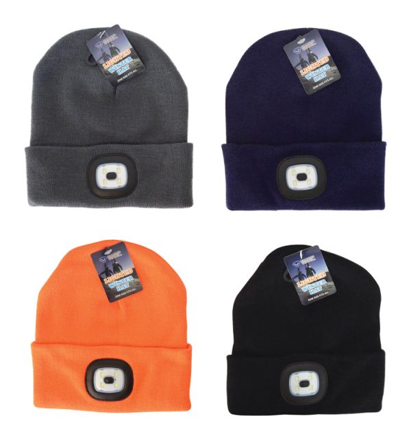 Diamond Visions Beanie Lighted Winter Hat Assorted Colors One Size Fits All