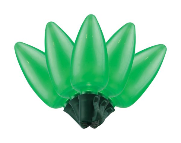 Celebrations Platinum LED C9 Green 25 ct String Christmas Lights