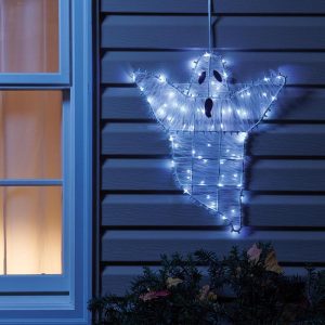 Celebrations Cool White 21 in. LED Prelit Ghost Hanging Decor
