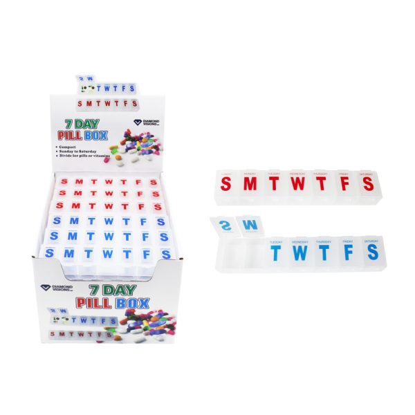 Diamond Visions White Pill Organizer 7 day