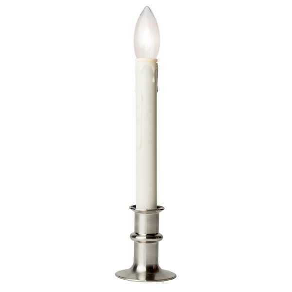 Celestial Lights White no scent Scent Battery Operated Taper Flameless Flickering Candle