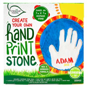 Creative Roots Hand Print Stone Activity Kit Paper/Plastic