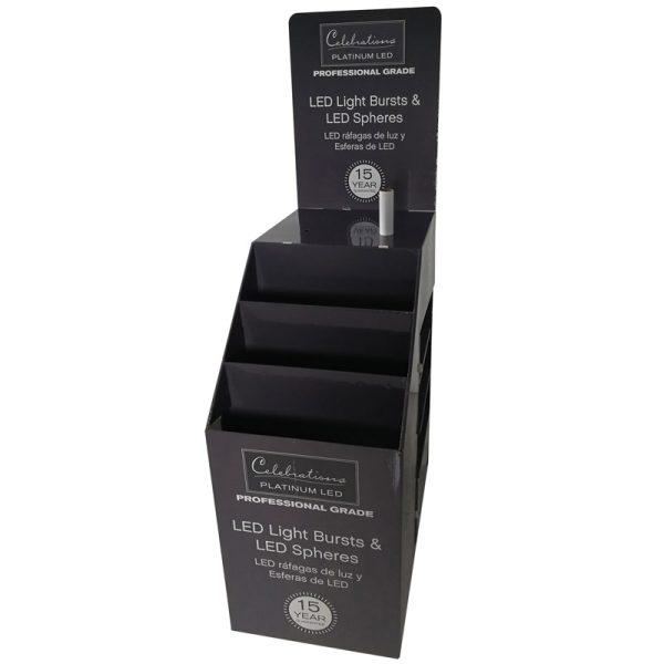Celebrations Platinum 40 in. H X 19 in. W X 27 in. L Multicolored Light Bursts Display Box Cardboard
