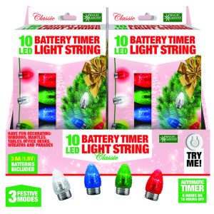 Magic Seasons LED Assorted 10 ct String Christmas Lights 7.5 ft.