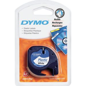 Dymo LetraTag 1/2 in. W X 156 in. L White Plastic Label Maker Tape