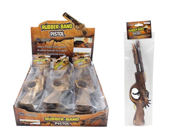Diamond Visions Rubber Band Pistol Wood Brown