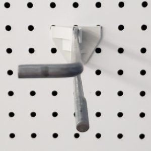 Trion 2.19 in. H X 2.23 in. W X 10 in. L Galvanized Silver Peg Hook With Back Plate 50 pk