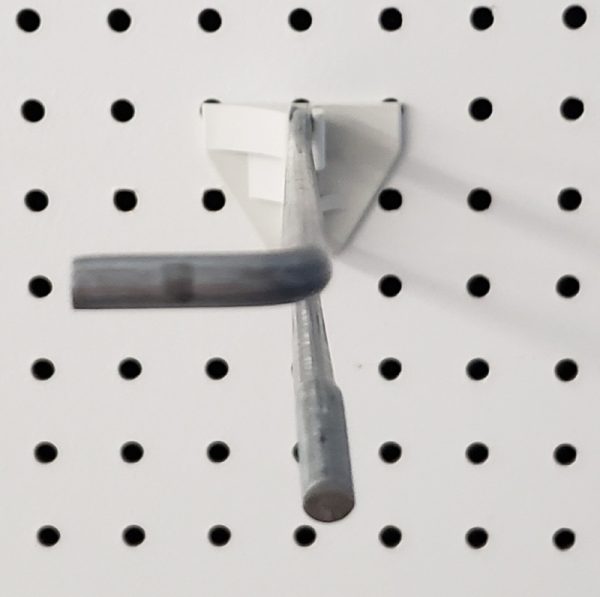 Trion 2.19 in. H X 2.23 in. W X 10 in. L Galvanized Silver Peg Hook With Back Plate 50 pk
