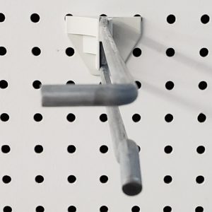 Trion 2.19 in. H X 2.23 in. W X 14 in. L Galvanized Silver Peg Hook With Back Plate 50 pk
