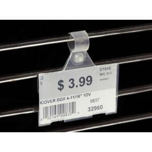 Kinter 1/1/4 in. H X 2 in. W Clear Self-piercing POP Ticket Holder Polypropylene