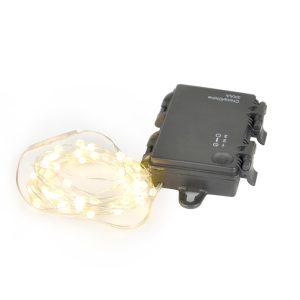 Living Accents LED Big Seed Micro Silver Wire Light Set Warm White 10 ft. 30 lights