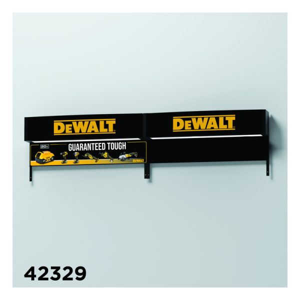 Retail First Inc 49 in. H X 12 in. W X 2 in. L Multicolored DeWalt Header Kit Acrylic