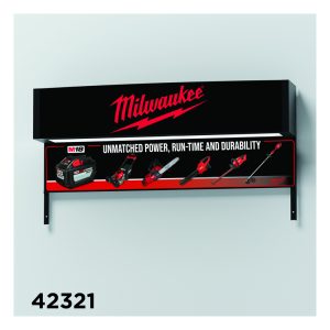 Retail First Inc 49 in. H X 12 in. W X 2 in. L Multicolored Milwaukee Header Kit Acrylic