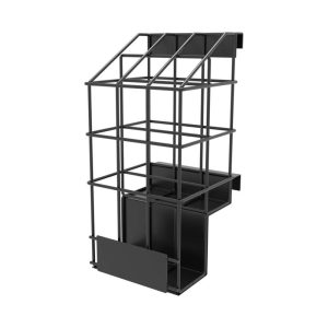 EBSCO 17 in. H X 6 in. W X 8 in. L Black Two Tier Lawn Mower Blade Holder Display Metal