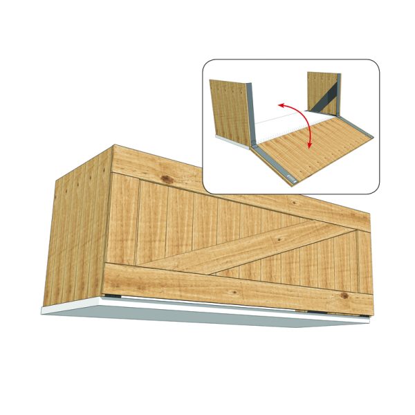 Retail First 49 in. H X 19 in. W X 4 ft. L Assorted Hinged Barn Box Display Metal/Wood