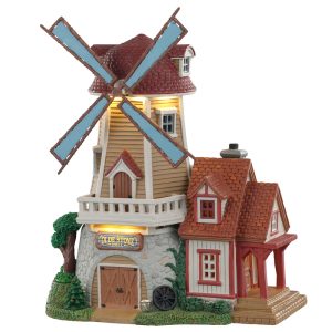 Lemax Multicolored Olde Stone Mill Table Decor