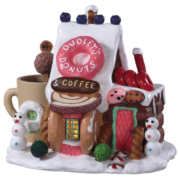 Lemax Multicolored Dudley's Donut Shop Christmas Village