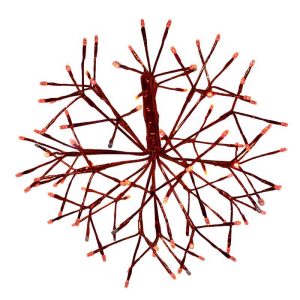 Celebrations Platinum LED Red 16 in. Shimmer Sphere Hanging Decor