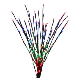 Celebrations Platinum LED Multi 32 in. Light Burst Yard Decor