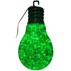 Celebrations LED Green 16 in. Edison Light Bulb Hanging Decor