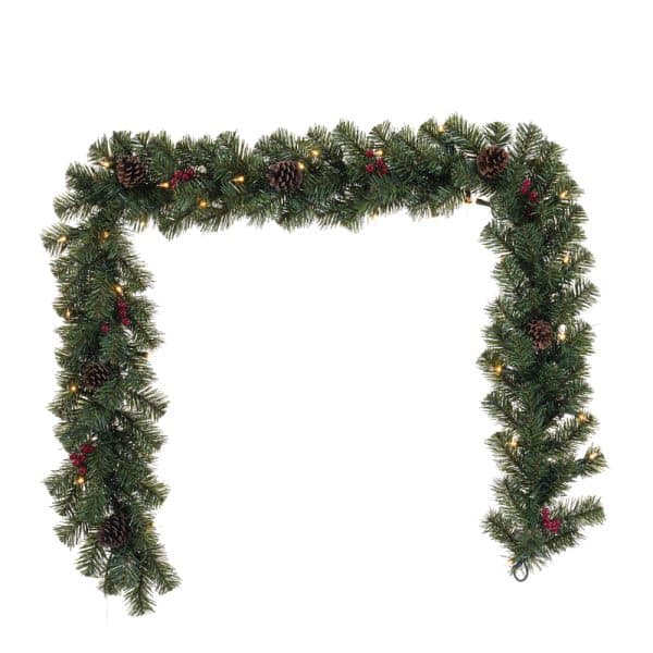 Celebrations 6 ft. L Incandescent Prelit Warm White Christmas Garland