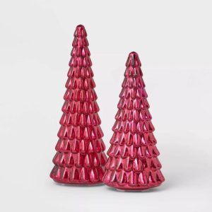Celebrations Red Light-Up Christmas Tree Light Up Tree