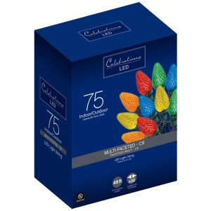 Celebrations LED C9 Multicolored 75 ct String Christmas Lights 49.3 ft.