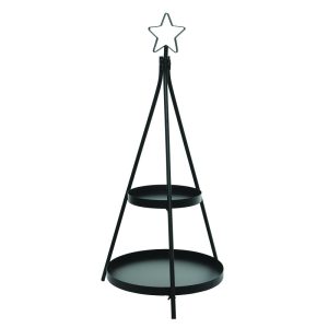 Decoris Black 2 Layer Rack Christmas Decor