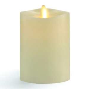 Matchless Darice Ivory Vanilla Honey Scent Pillar Flameless Flickering Candle
