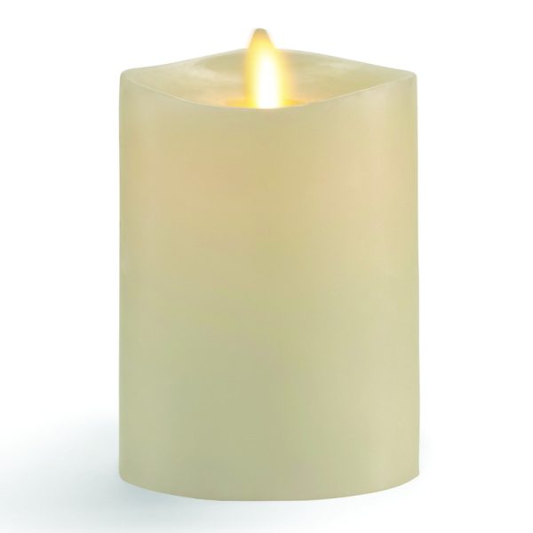 Matchless Darice Ivory Vanilla Honey Scent Pillar Flameless Flickering Candle