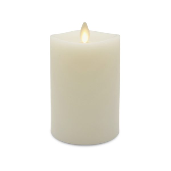 Matchless Darice Ivory Vanilla Honey Scent Pillar Flameless Flickering Candle