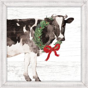 Open Road Brands Multicolored Christmas Cow Indoor Christmas Decor