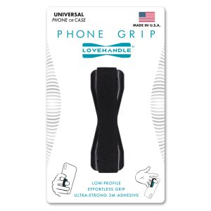 LoveHandle Black Solid Black Phone Grip For All Mobile Devices