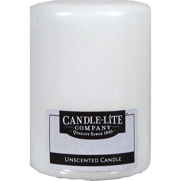 Candle Lite White No Scent Pillar Candle