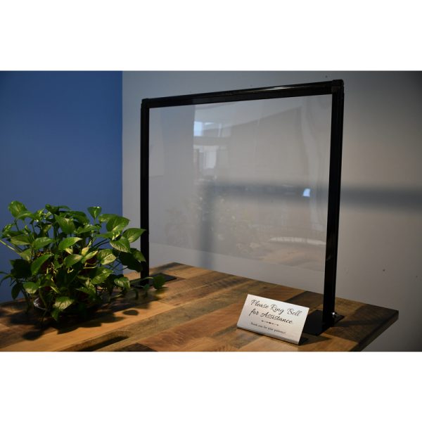 Versare 29 in. H X 32-1/2 in. W Black Counter Cashier Shield 1 pk