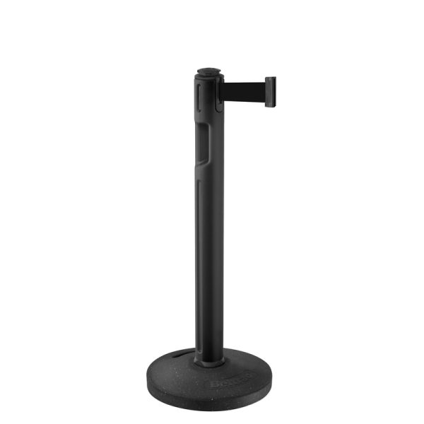 Lavi 38 in. H Black Tempest Post With Retractable Belt 1 pk