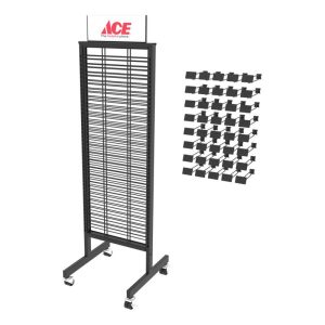 EBSCO Ace 63 in. H X 20 in. W X 21 in. L Black Mobile Display Metal