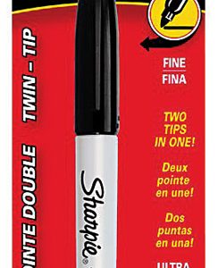 Sharpie Twin Tip Black Ultra Fine Tip Permanent Marker 1 pk