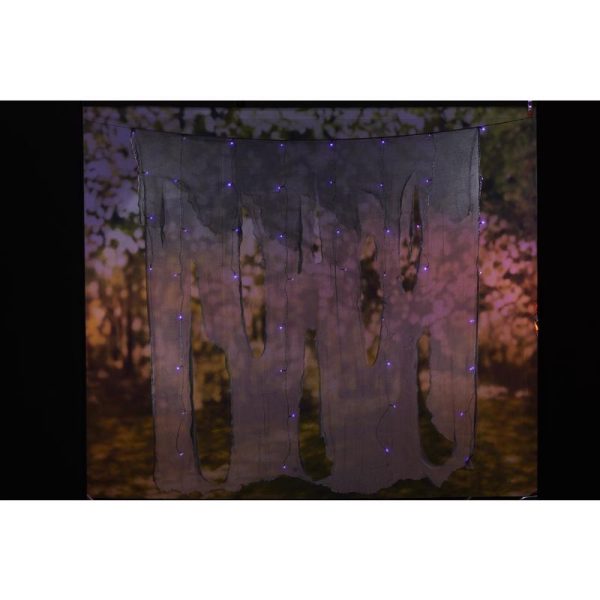 Celebrations Halloween Purple LED Prelit Hanging Gauze Lights