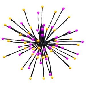 Celebrations Halloween Orange and Purple 16 in. LED Prelit Blast Halloween Decor