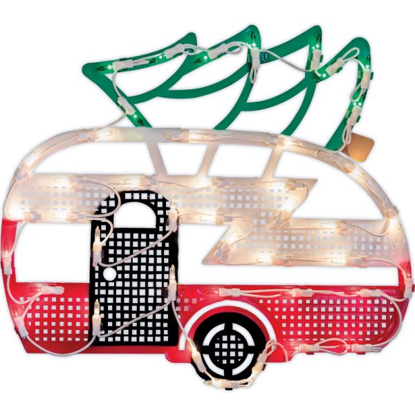 IG Design Multicolored Lighted Camper Indoor Christmas Decor